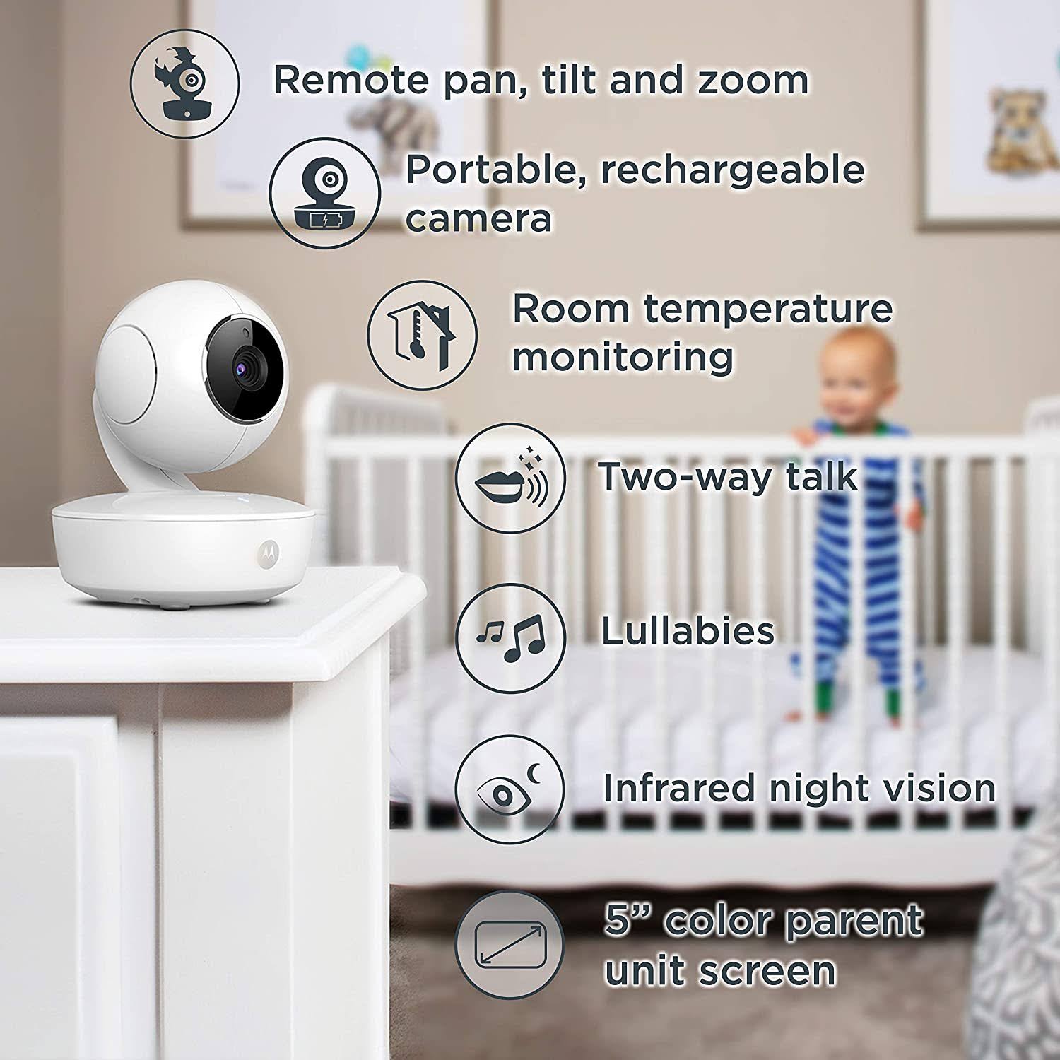 Motorola MBP50-G2 5x22 Video Baby Monitor with Two Cameras