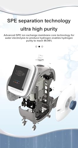 Hydrogen Inhalation Machine, 99.99% Purity Dual Outlet H2 Generator, Hydrogen Water, SPE Technology, Low Noise Improve Sleep, Boost Energy & Relaxation for Home