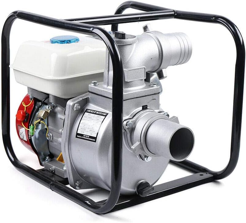 VPABES Gasoline Water Pump 3 Inch 210CC 4 Stroke 7.5HP Petrol Water Transfer High Pressure Pump for Irrigation Pool, Landscaping or Gardening Irrigation
