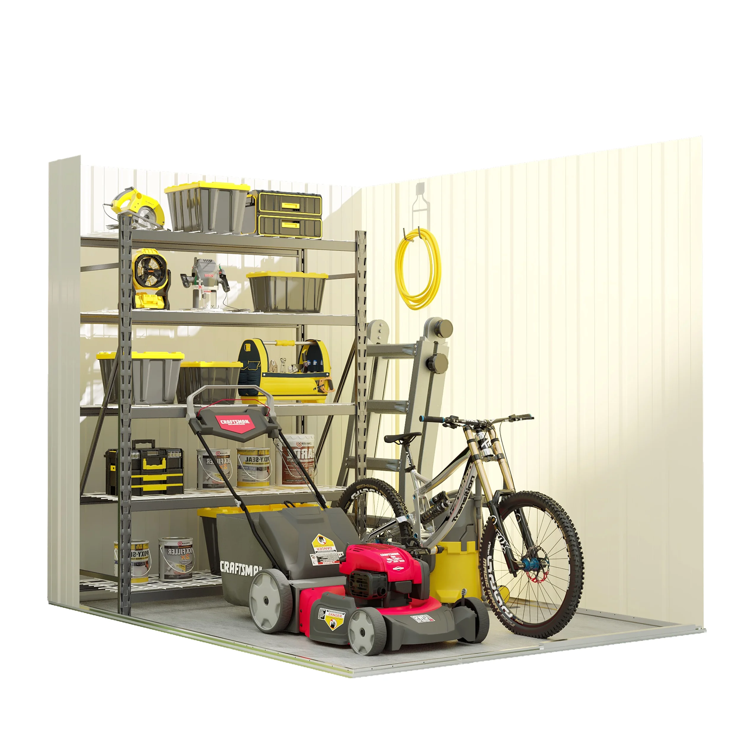 Storage Shed 5X7ft, Outdoor Lean-to Metal Storage Sheds with Pent Roof