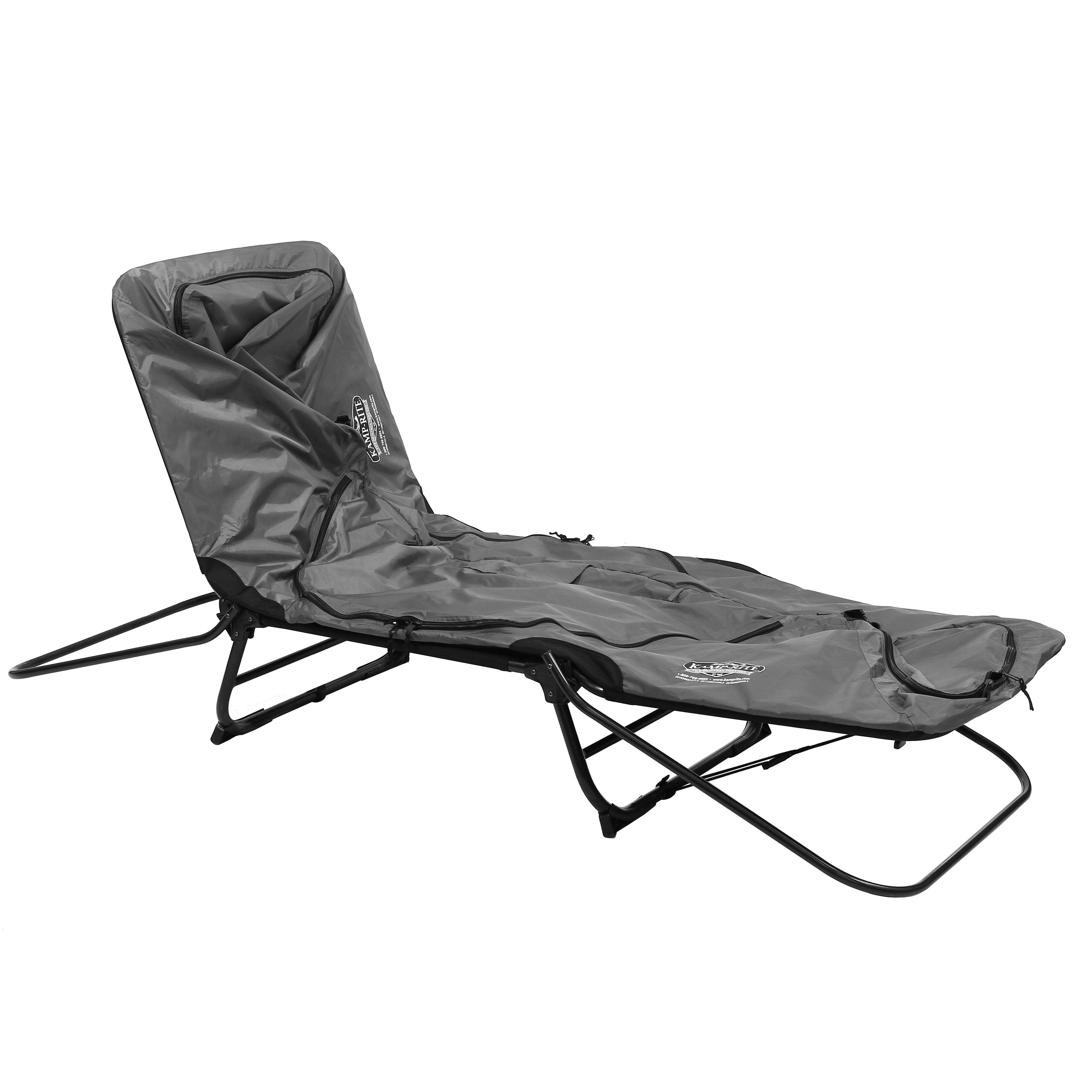 Kamp-Rite Original 1 Person Tent Cot Bed Bundle w/ Valuables Storage Bag