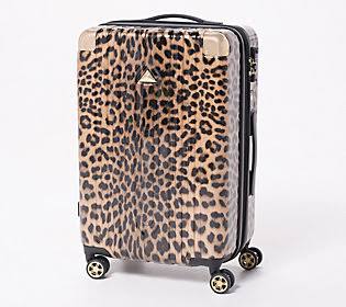 Triforce 25 Printed or Solid Spinner Suitcase ,Leopard