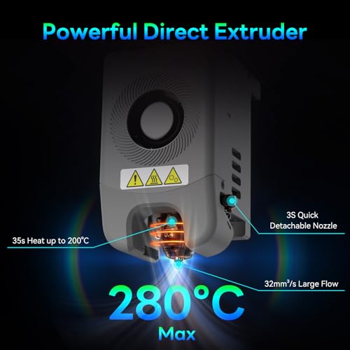 FLASHFORGE Adventurer 5M 3D Printer, 600mm/s Max High-Speed FDM 3D Printers with Auto Leveling, 280°C Direct Extruder with 3S Detachable Nozzle, Core XY All Metal Structure, Print Size 220x220x220mm