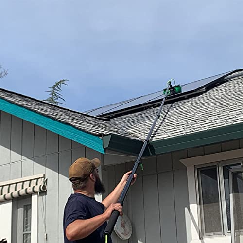 EQUIPMAXX Long Reach Solar Panel Cleaning Brush with Deionized Water Filter, Telescopic Extendable for Roof Mounted Solar Panel and Window Cleaning: Water Fed Pole Cleaning Kit