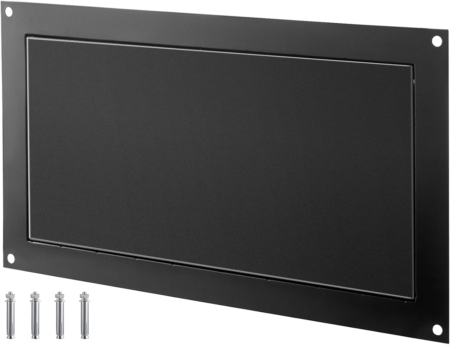 VEVOR Flood Vent, 8" Height x 16" Width Foundation Flood Vent, to Reduce Foundation Damage and Flood Risk, Black, Wall Mounted Flood Vent, for Crawl Spaces,Garages & Full Height Enclosures Pack of 2