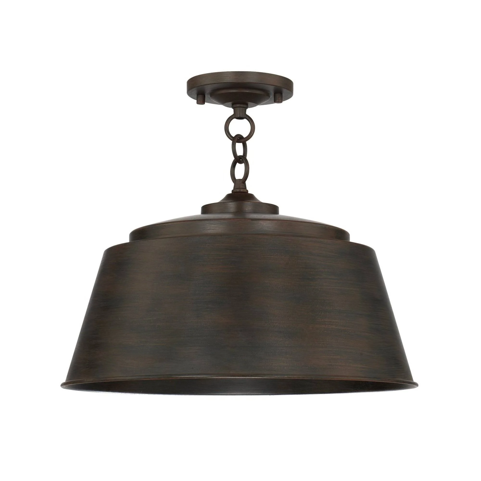 Capital Lighting 229111NG Tybee Semi Flush Mount Light, Nordic Grey
