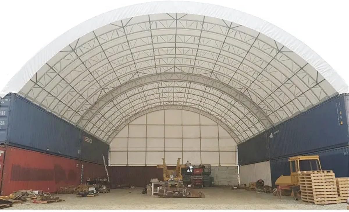 Shipping Container Canopy Shelter, Stable & Durable Cover Storage Container Roof (11oz PE, 20'x40')