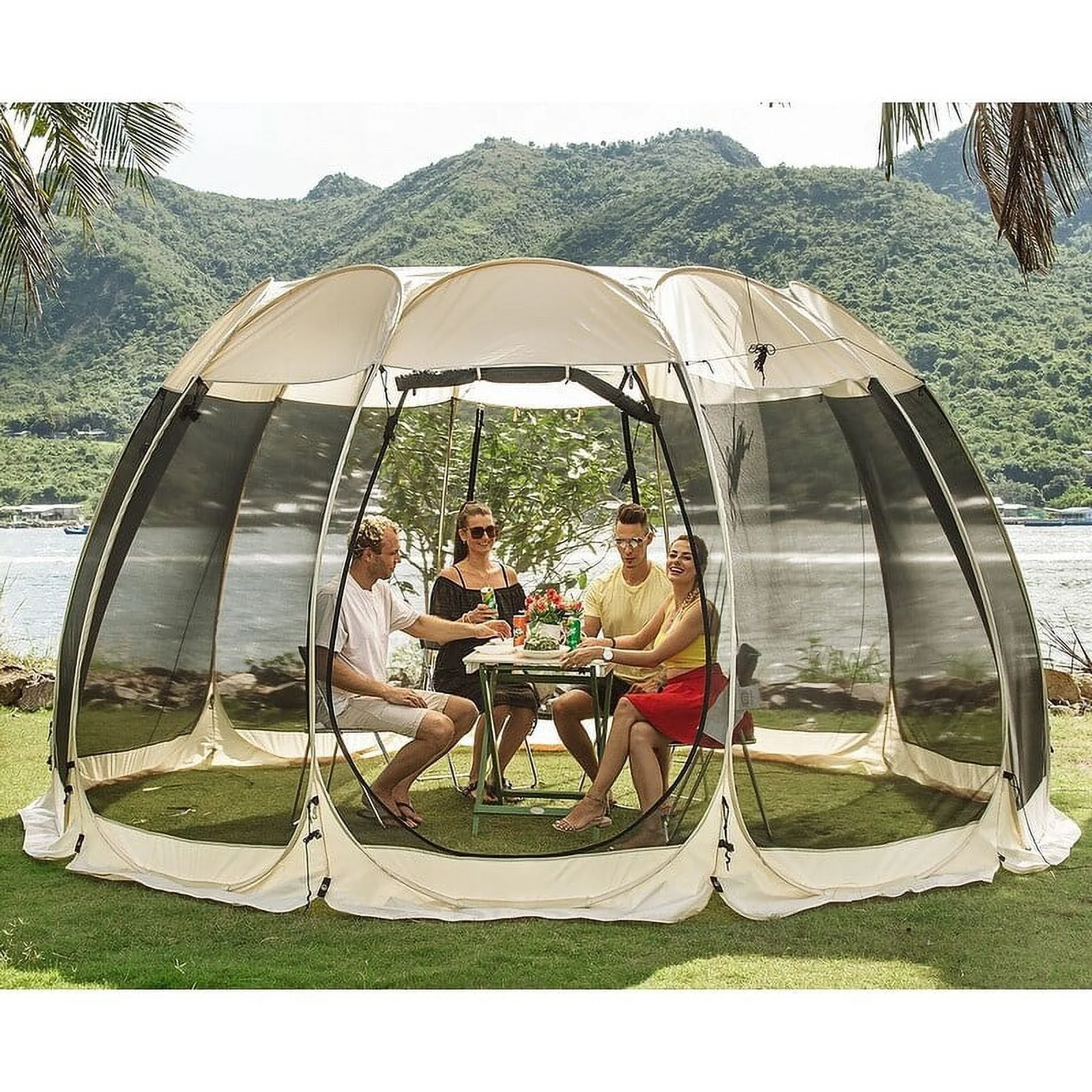 15 x 15 Outdoor Screen Tent - Instant Pop Up Screen Room Tent