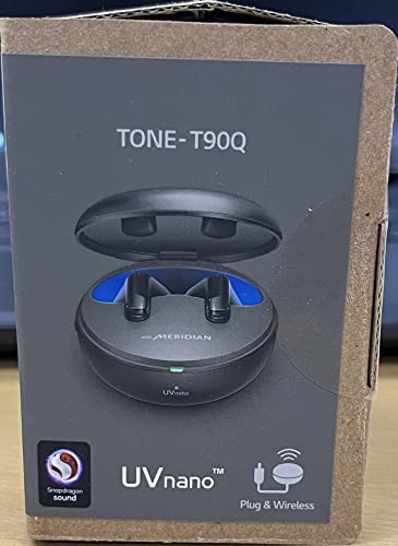 LG TONE Free True Wireless Bluetooth Earbuds T90 - Active Noise Cancelling Earbuds with Dolby Atmos, White, Small