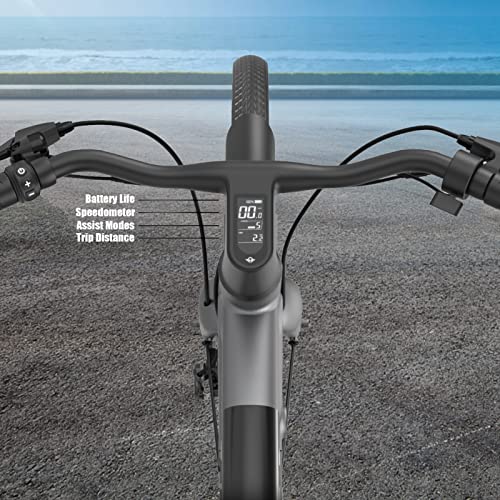 Bird Electric Bike for adults 500W Motor, 28" Mens EBike tp to 50MI - 36V Removable Battery, LCD Display, Disc Brake, manual throttle, Adults Electric Commuting Mountain Bicycle belt drive Black