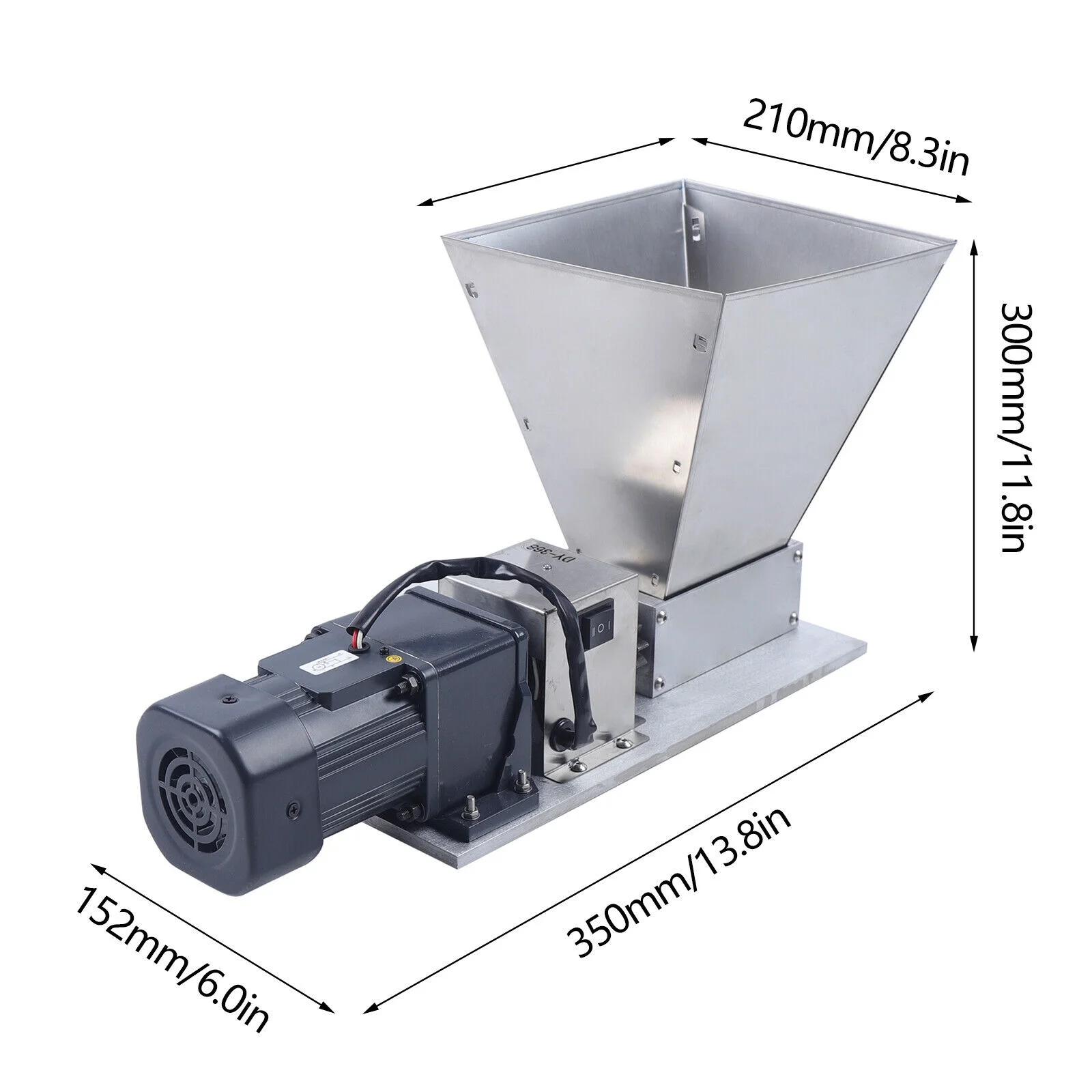 Malt Mill Electric Grain 60W  Rice Corn Grain Coffee Wheat Feed Mill Wet / Dry Cereals Grinder Mill 110V Homebrew Barley Multi-functional Grinder Malt Crusher 2 Roller w/ 4 Hopper Adjustable Roller