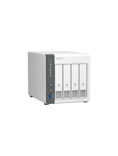 QNAP 4 Bay NAS with 12TB Storage Capacity, Preconfigured RAID 5 Seagate IronWolf Drives Bundle, 2.5GbE Ports (TS-433-4G-44ST-US)