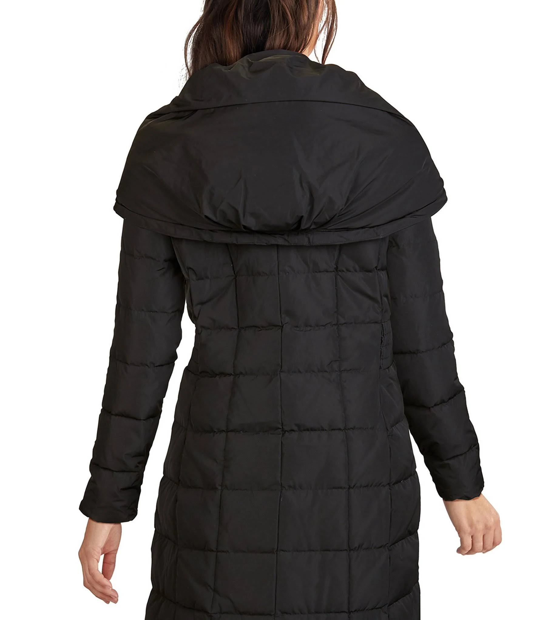 Cole Haan Hooded Down Maxi Puffer Coat - Black
