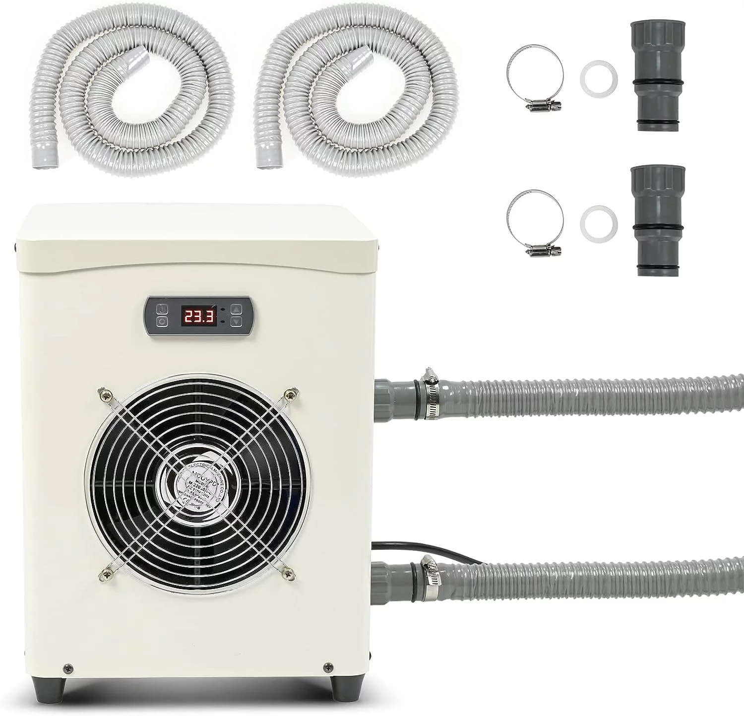 Pool Heater for Above Ground Pools, Mini Swimming Pool Heat Pump for Above-Ground Pools, Electric Pool Heater 14300 BTU/hr,Up to 4000 gallons, 3.45 kW/110V /60Hz