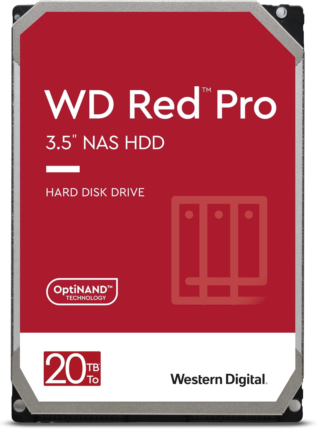 Western Digital 12TB WD Red Pro NAS Internal Hard Drive HDD - 7200 RPM, SATA 6 Gb/s, CMR, 256 MB Cache, 3.5 - WD121KFBX