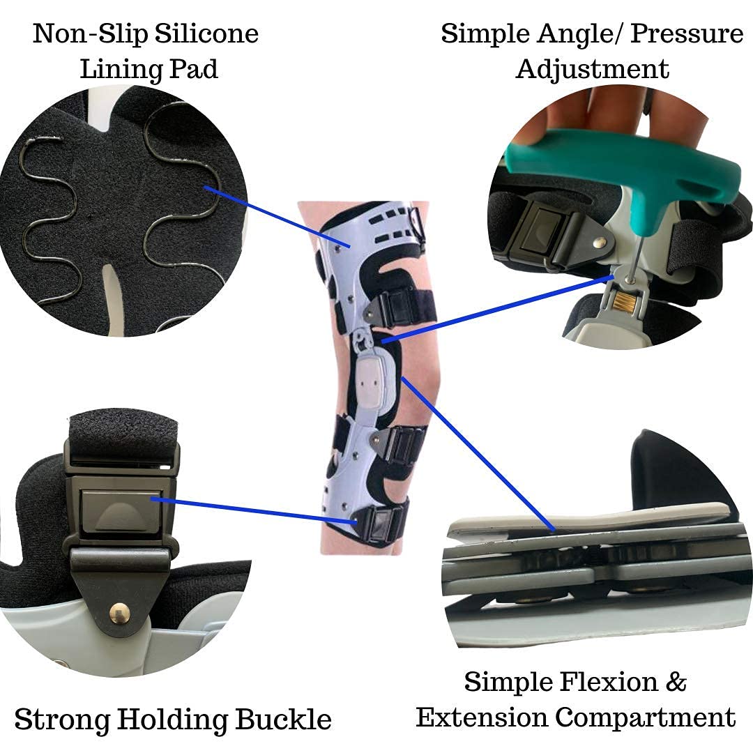 Comfyorthopedic OA Unloader Knee Brace for Osteoarthritis Bone on Bone Arthritis Pain, Bow Leg Correction, Offloading Knee Joint Cartilage Repair Degeneration L1851/L1843 - Gray