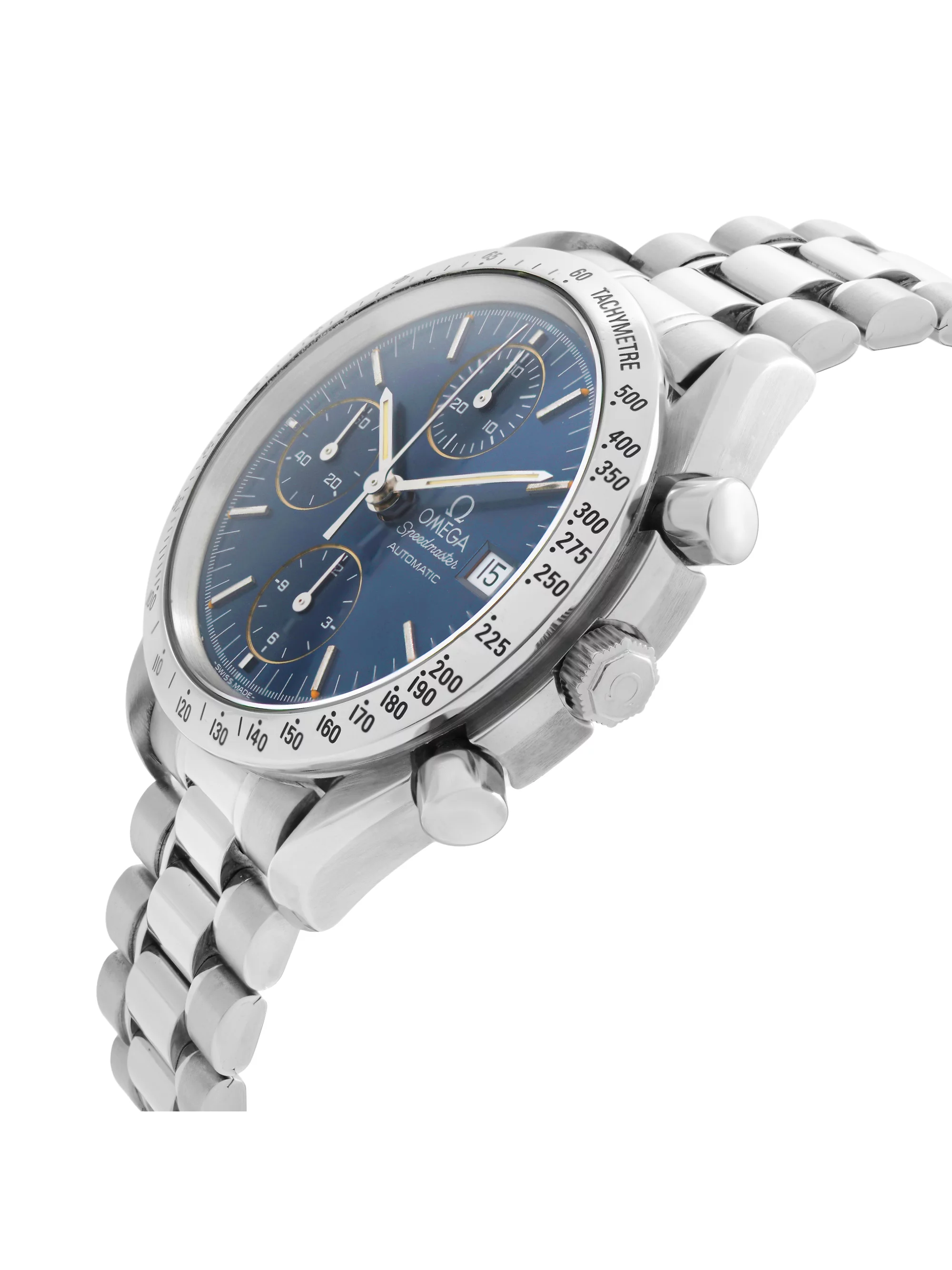 Omega Speedmaster Chronograph Steel Blue Dial Automatic Mens Watch 3511.80.00