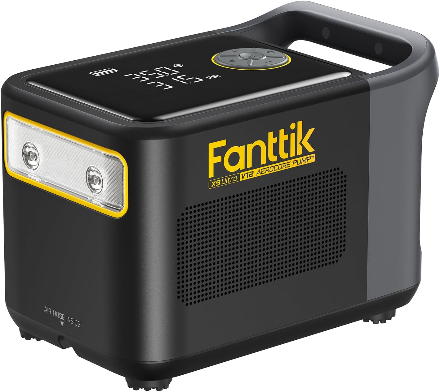 Fanttik X9 Ultra™ Portable Tire Inflator for Pickup Truck, RV | 3-in-1 Air Pump, Power Station, Flashlight | 6× Faster Inflator with Digital Gauge | Air Compressor for Light Truck, SUV, Compact Car