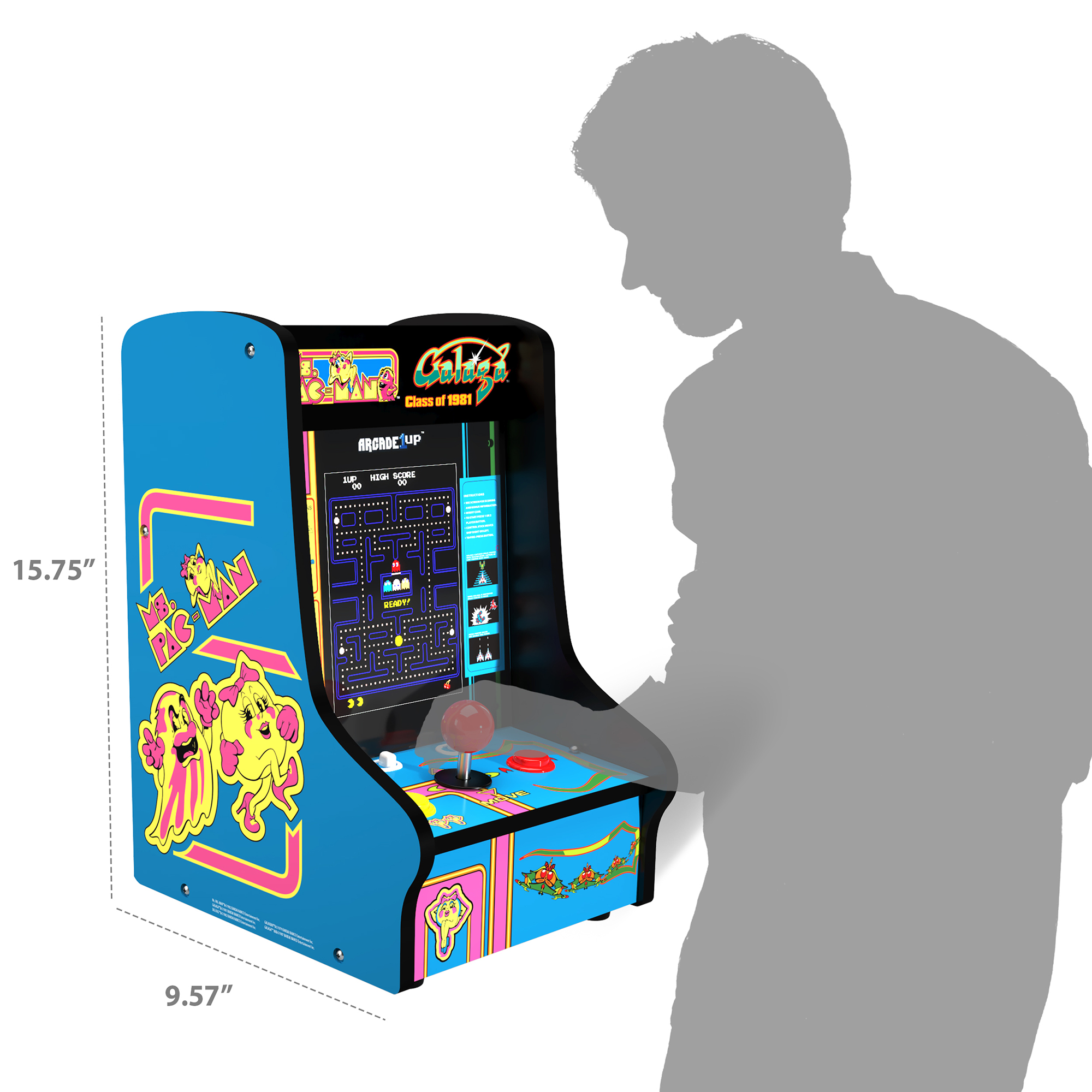 Arcade1Up Ms. PacMan/Galaga Class of '81 Countercade