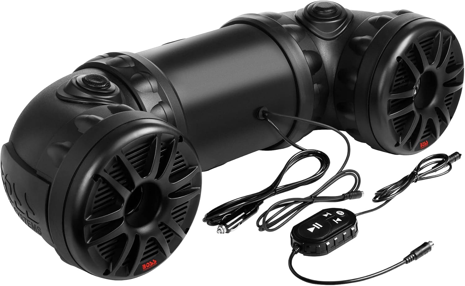 Boss Audio Systems ATV25B ATV UTV Waterproof Sound System - 6.5 Inch Speakers, 1 Inch Tweeters, Built-in Amplifier, Bluetooth Remote, Easy Installation for 12 Volt Vehicles