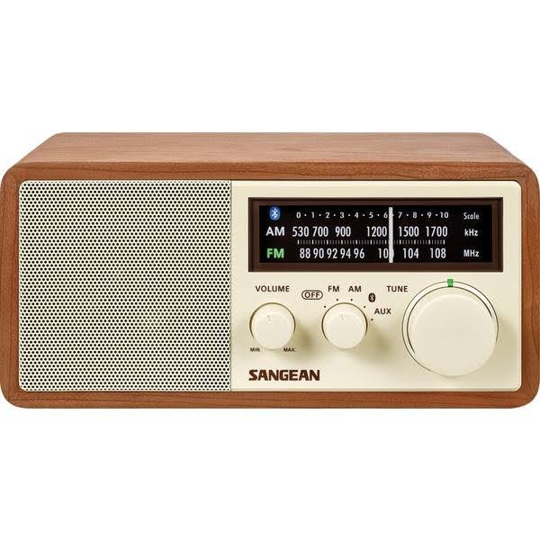 Sangean Wr-16 AM-FM Bluetooth Wooden Cabinet Radio