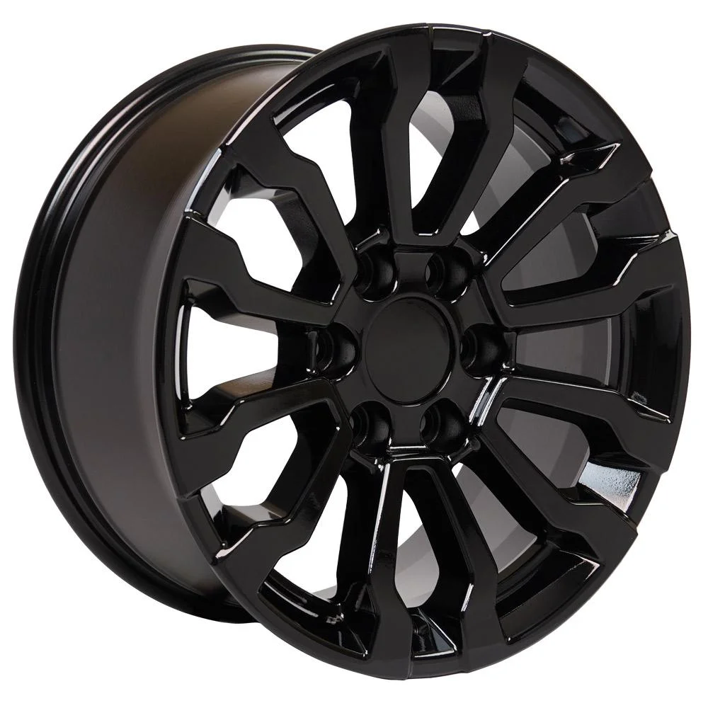 18" Gloss Black 5909 Wheels SET Fit Chevrolet, GMC, Cadillac 18x8.5 RT5 Rims