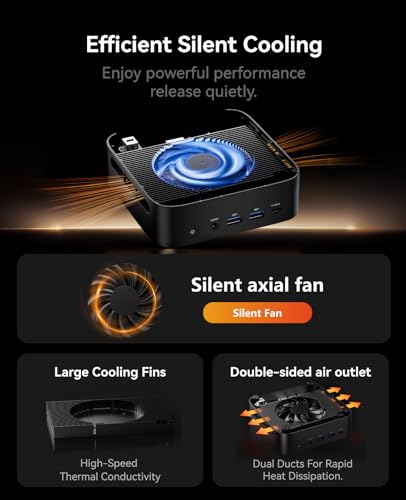 ACEMAGICIAN Kron Mini K1 Mini PC, Ryzen 7 5700U, 32GB DDR4 1TB NVMe SSD Mini Computers, Small Light Gaming PC 4K@60Hz Triple Display, Mini Desktop WiFi6 | Bluetooth 5.2 | Dual Channel | Auto Power On