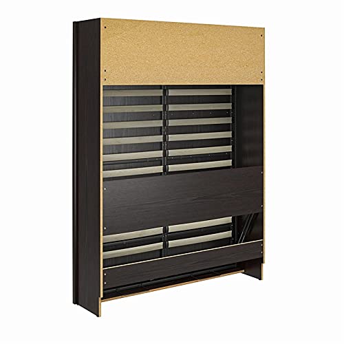 Signature Sleep Queen Murphy Wall Bed with Memory Foam Mattress in Ivory Oak