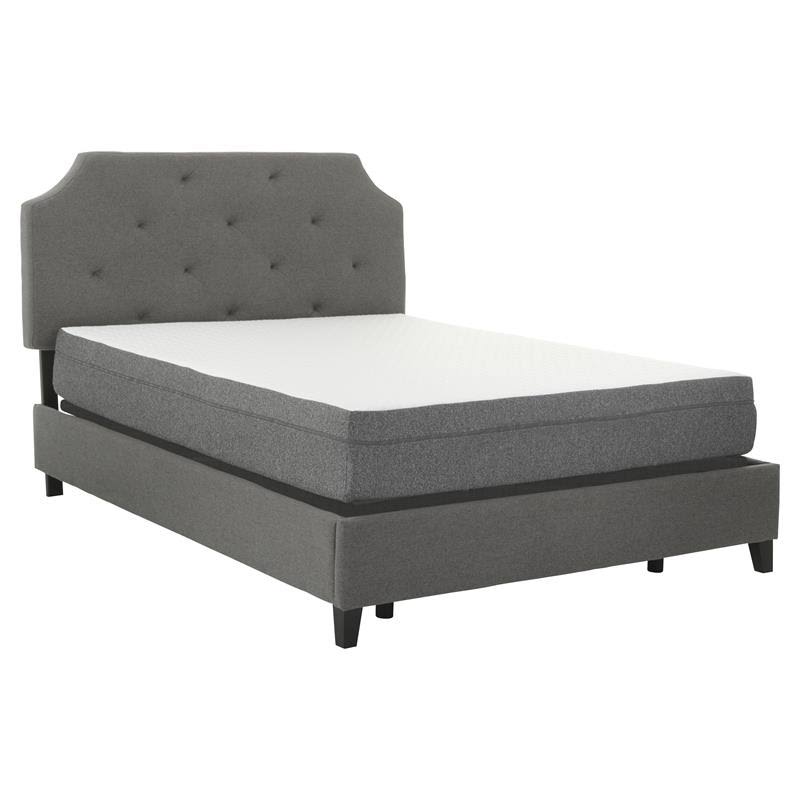 Pemberly Row Firm Gel Infused Twin Long Memory Foam Mattress in White