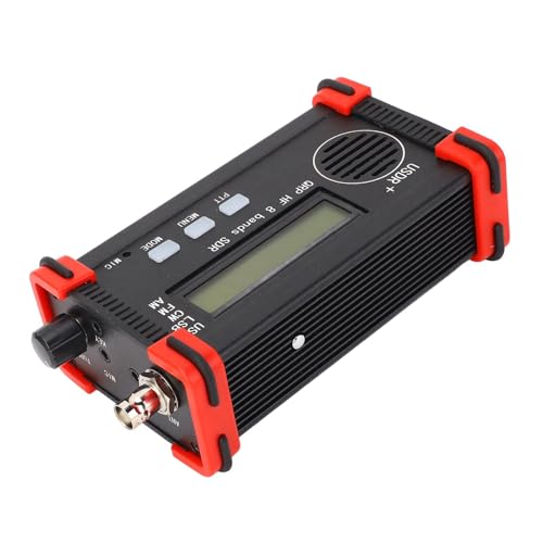 8 Band Short Transceiver, Portable USDX USDR HF QRP SDR Receiver SSB CW QRP Wireless Transceiver 100‑240V (US Plug)