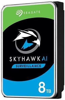 Seagate Skyhawk AI 8TB Video Internal Hard Drive HDD �C 3.5 Inch SATA 6Gb/s 256MB Cache for DVR NVR Security Camera System with in-House Rescue Services (ST8000VE001)