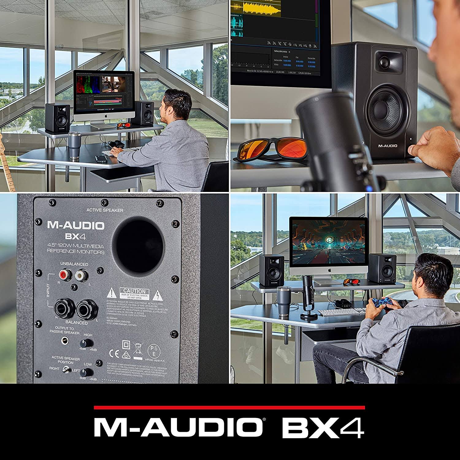 M-Audio BX4 Powered Reference Studio Monitors, Pair