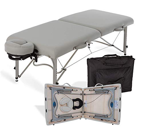 EARTHLITE Portable Massage Table LUNA - Ultra-Lightweight, Patented Aluminum Reiki Frame incl. Flex-Rest Face Cradle & Carry Case (29lb)