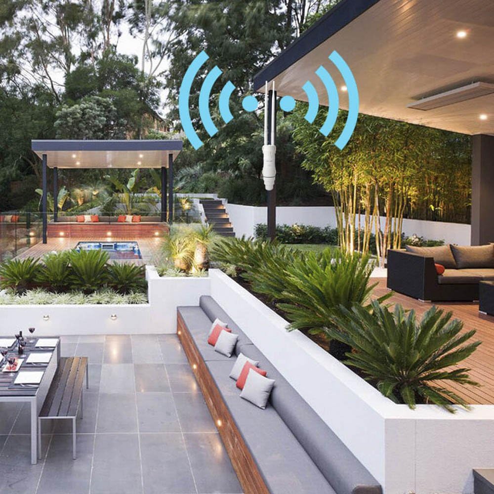 AC600 Outdoor WiFi Extender, WAVLINK High Power 1000mW Dual Band Access Point | Supports AP/Router/Repeater/WISP Modes | Weatherproof | Ethernet Port | Long Range WiFi Repeater for Backyard, Garage