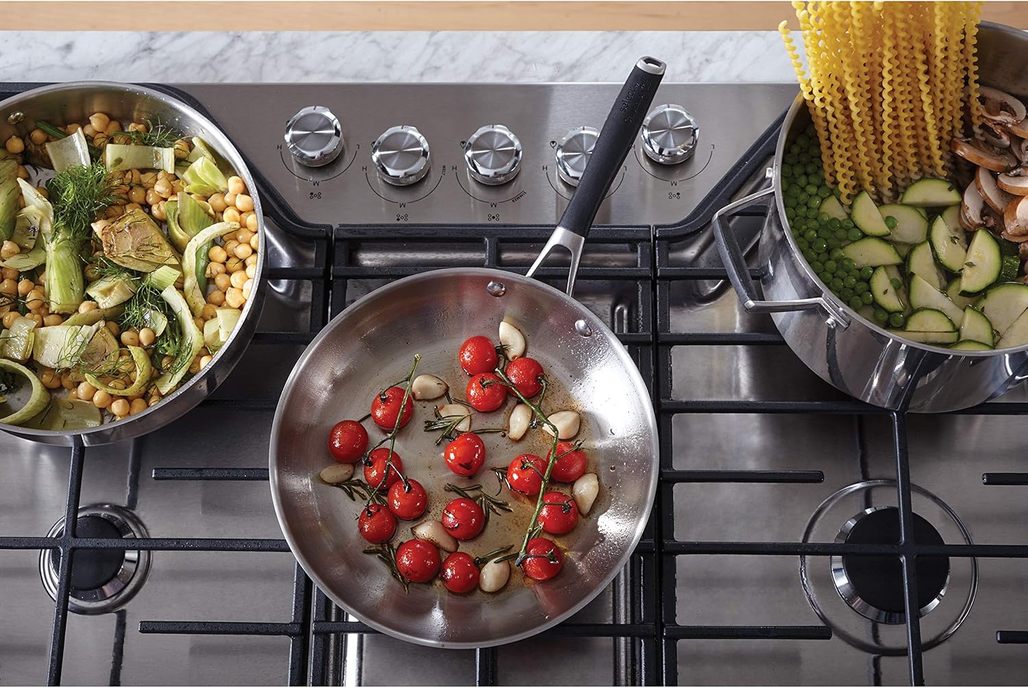 Select by Calphalon Stainless Steel Deluxe Cookware Set, 14 Piece