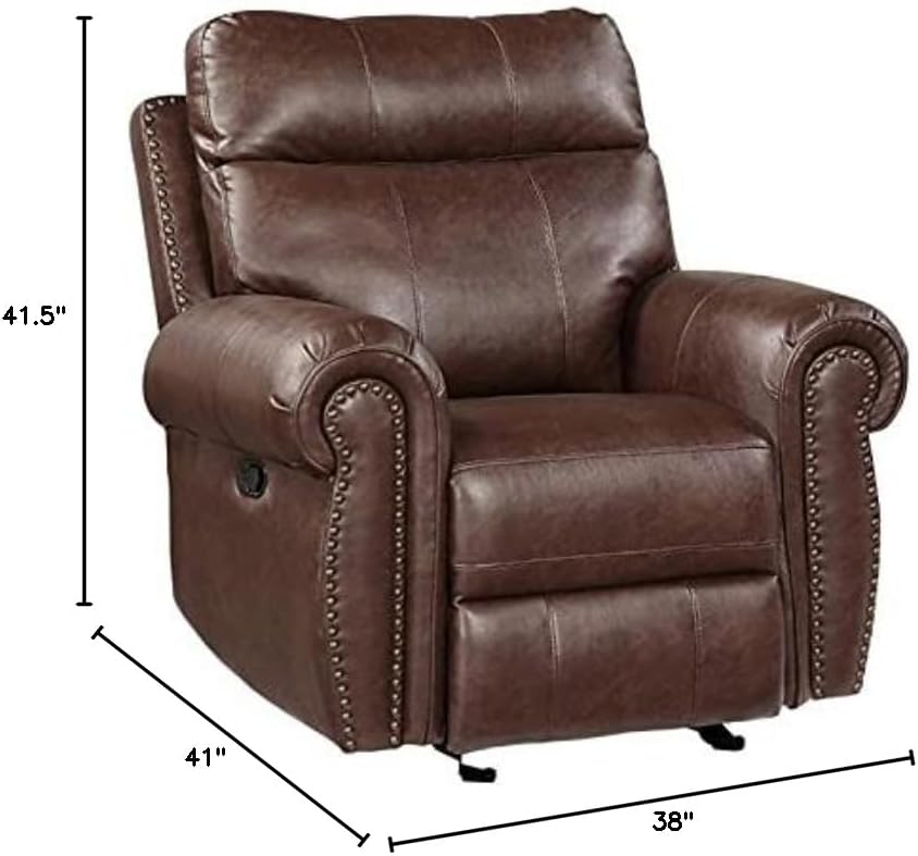 Lexicon Gallina Glider Recliner, Brown