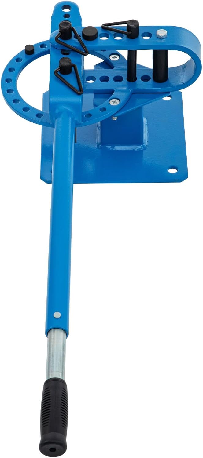 Mophorn YP-9 Manual Bench Top Compact Bender Pipe Bending Machine 7 Dies 1-3inch Metal Fabrication Tube Rod Pipe Bender 44ft Mount Powdercoat Telescoping Handle Maximum 5/8 Thick 1-15/16inch Width