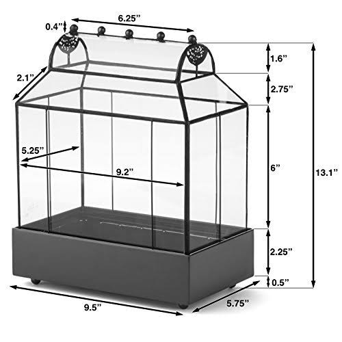 H Potter Barrel Roof Wardian Case Terrarium Container