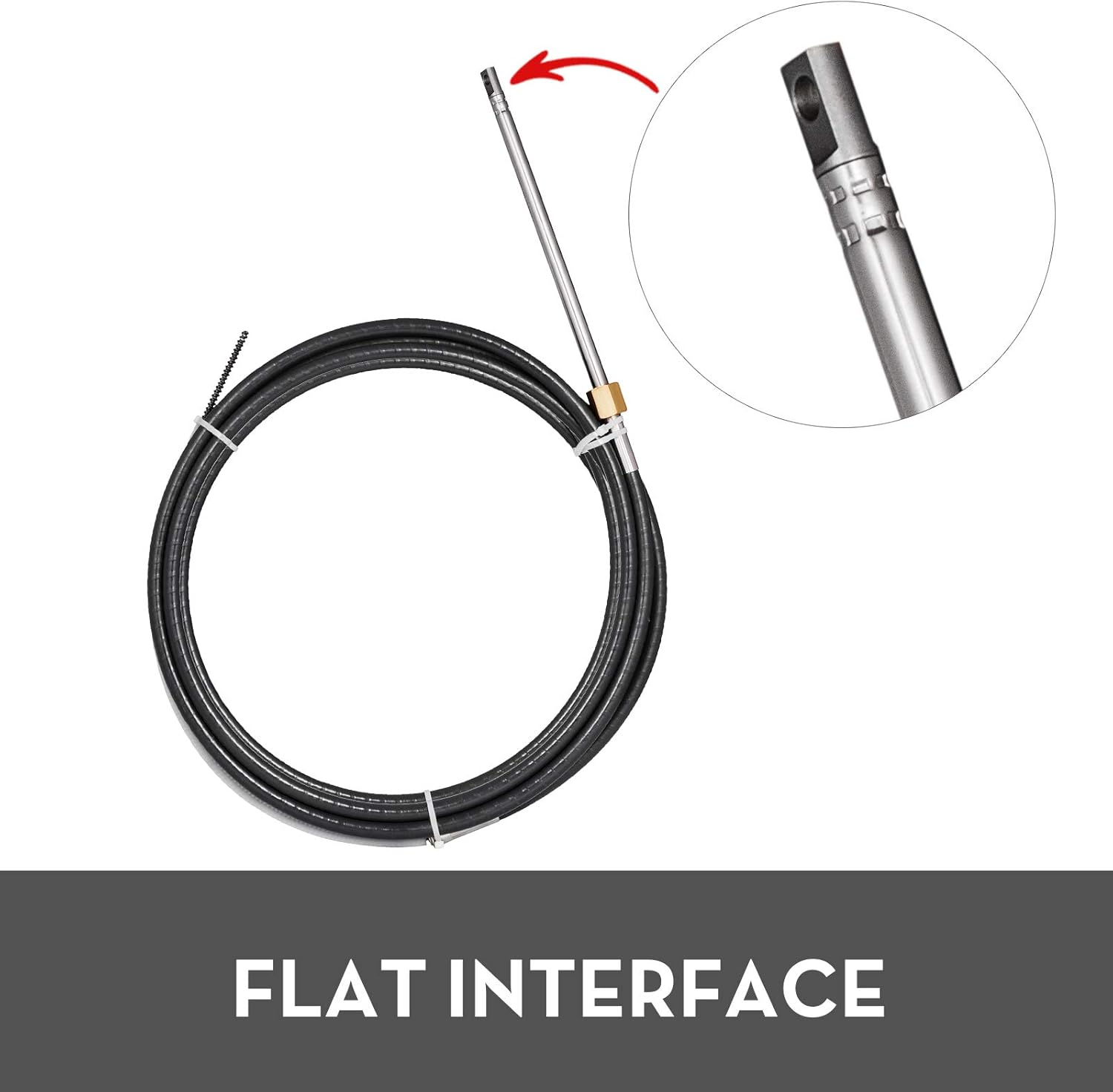 Mophorn Boat Steering Cable 14' Outboard Rotary Steering Kit 14 Feet Boat Rotary Steering Kit for Boats