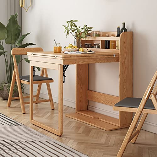 Fold Out Wall Table | Old Style Folding Wall Mounted Table | Dining Foldaway Table for Kitchen | Armoire Desk | Hideaway Desk with Large Storage Space (Color : A)