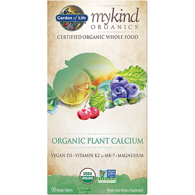 mykind Organics Plant Calcium 180 tabs By Garden Of Life - Kansas Nuitrition - HNZSDS