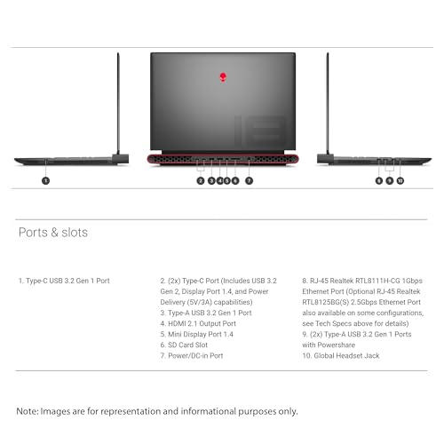Alienware M18 Gaming Laptop, AMD Ryzen 9 7845HX, 32 GB DDR5 RAM, 2 TB SSD, NVIDIA GeForce RTX 4070, 18 FHD+ Display, Backlit Keyboard, Windows 11 Pro, Dark Metallic Moon, Black