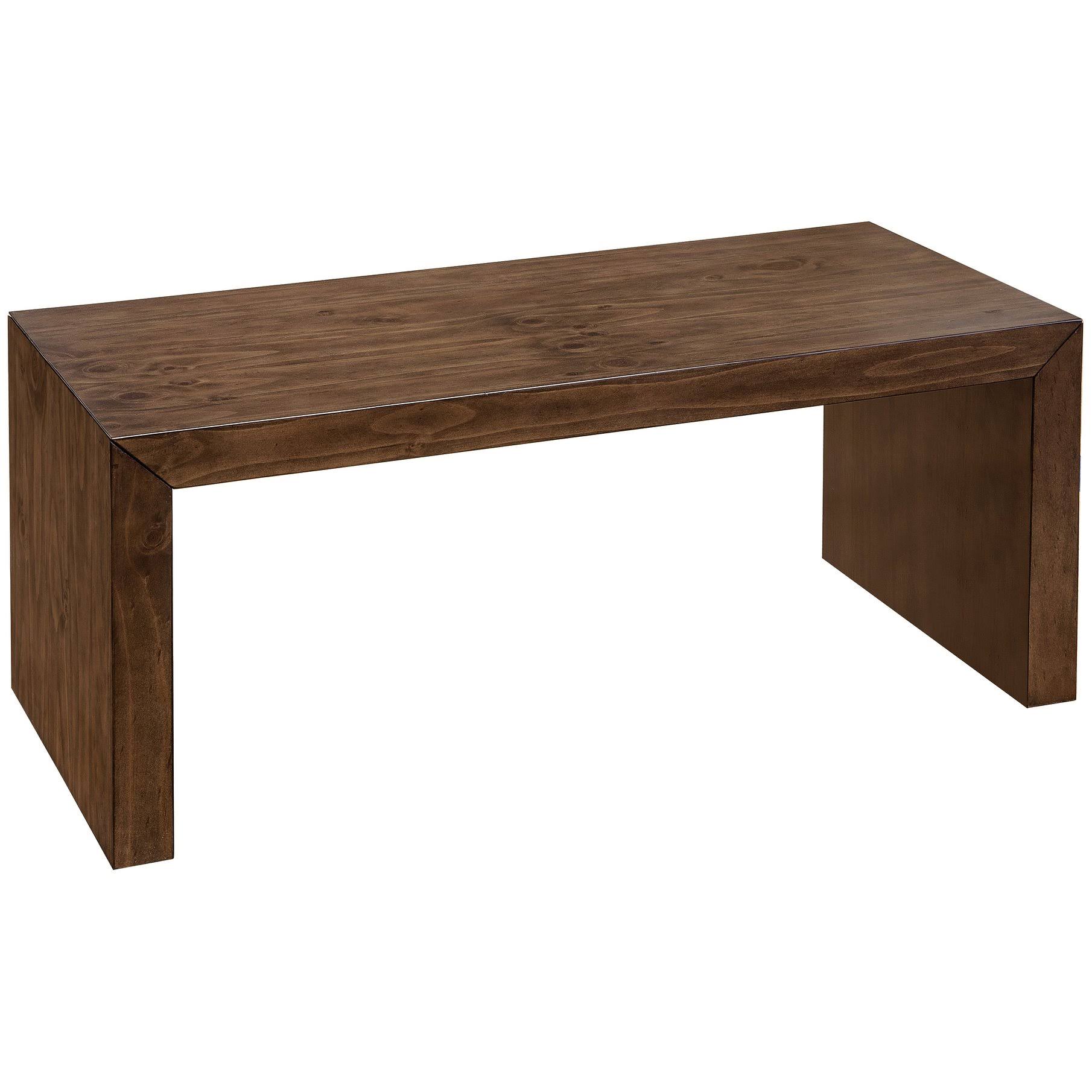 Pulaski Minimalist Modern Wooden Bench in Brown