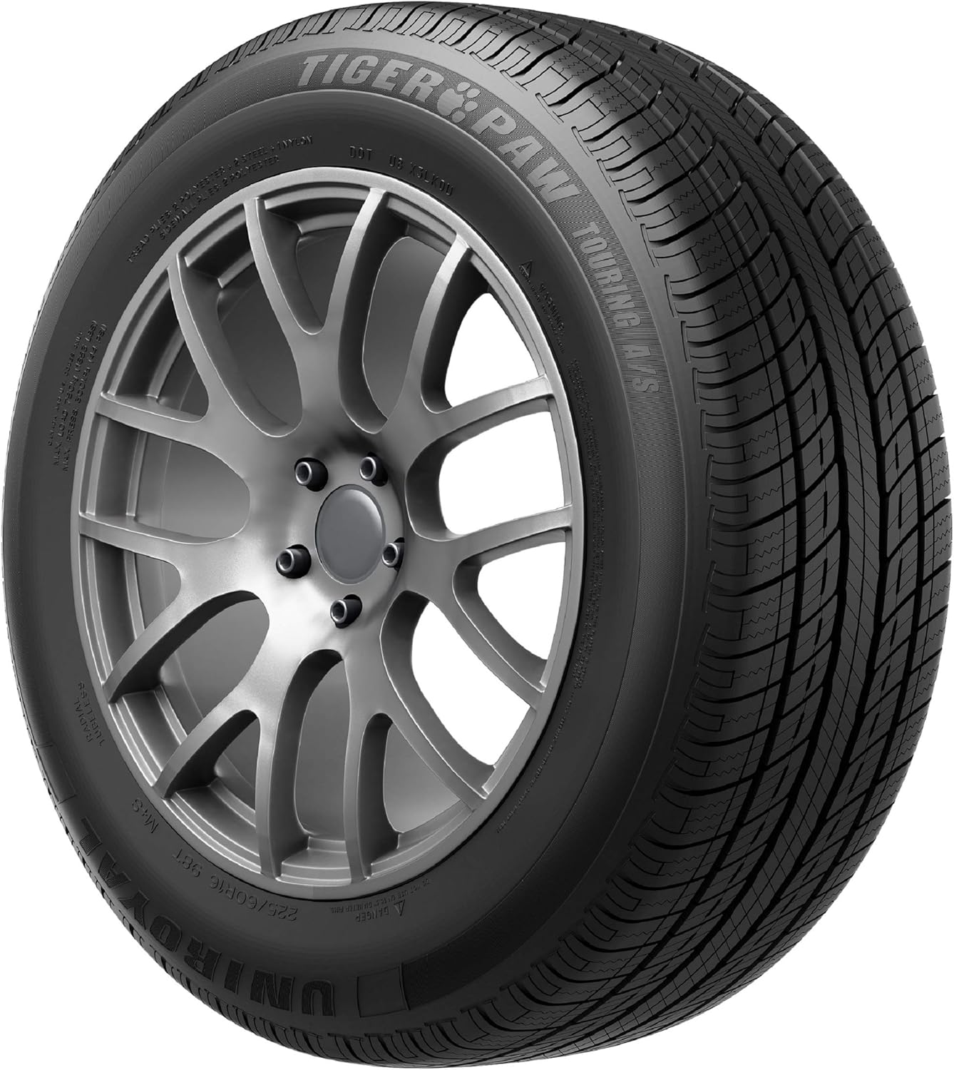 Uniroyal Tiger Paw Touring A/S All-Season Radial Car Tire for Passenger Cars, Crossovers, and SUVs, 205/70R15 96H