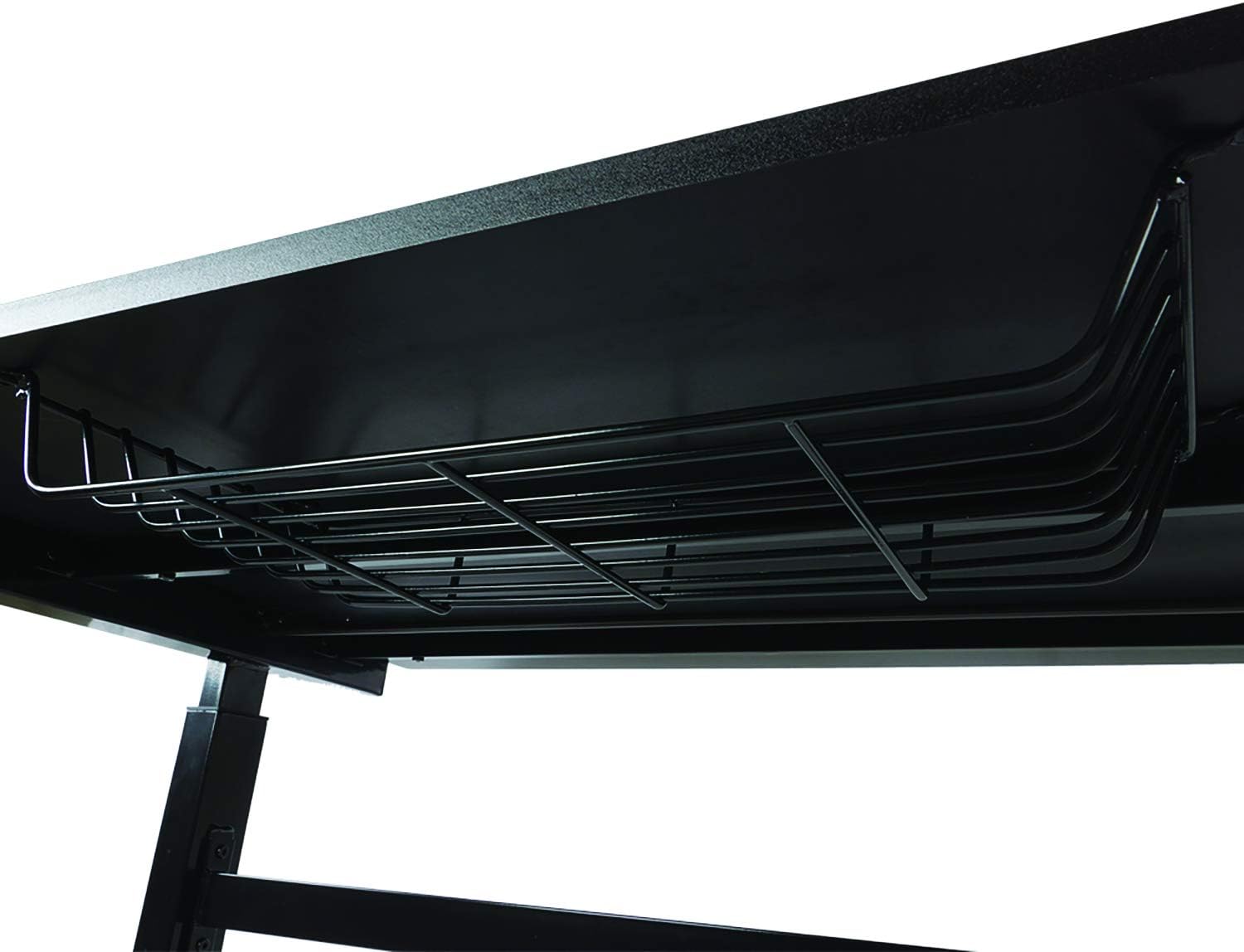 Atlantic Crank Adjustable Height Desk - Sit or Stand at This Large Workspace, Heavy Gauge Steel Frame in Black