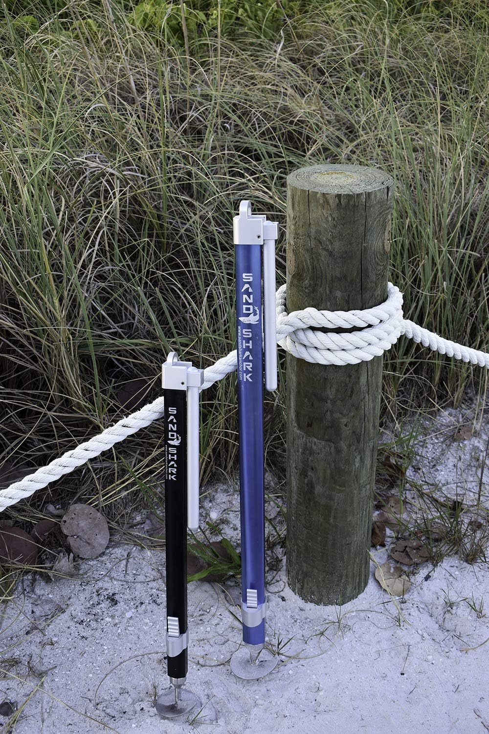 Ultimate XL Boat Sand Anchor by SandShark. Adjustable, Folds Up for Compact Storage. Screw Auger Design Holds & Protects Boats and Pontoons. Secures in Shallow Water, Beach, Sandbar w/Case