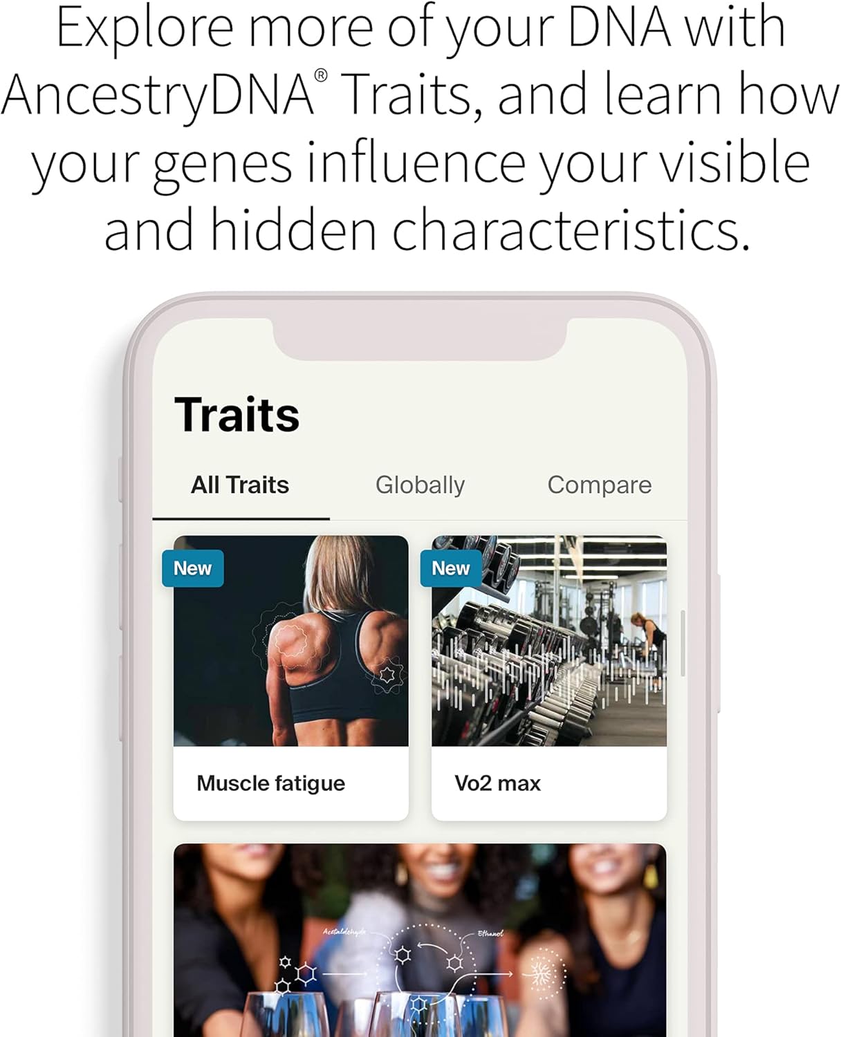 AncestryDNA + Traits: Genetic Ethnicity + Traits Test, AncestryDNA Testing Kit with 35+ Traits, DNA Ancestry Test Kit, Genetic Testing Kit Pack of 2