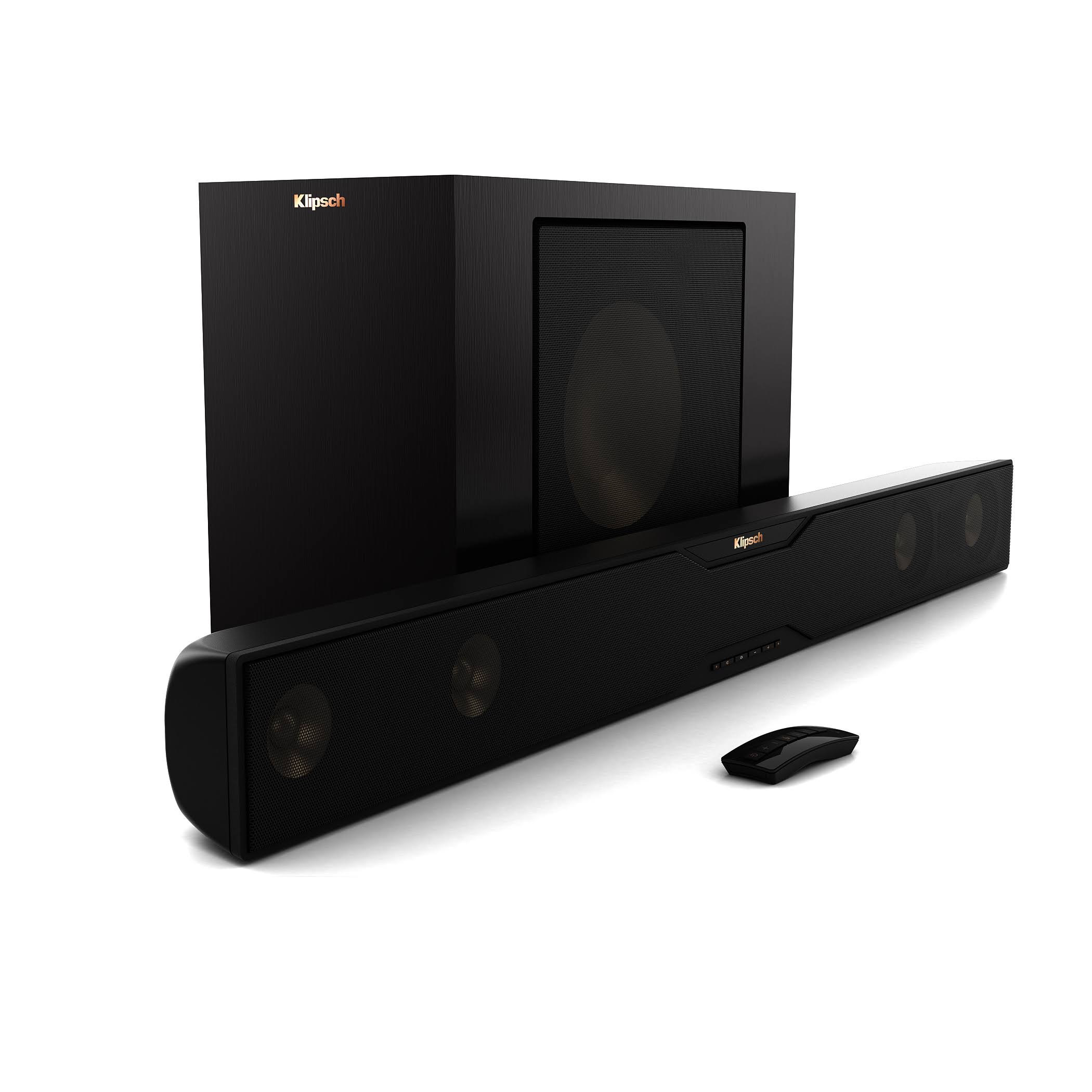 Klipsch Reference Series R-20B Sound Bar System - Wireless - Brushed Black Vinyl/Satin Black