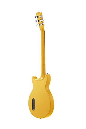 IYV 6 String ILJR-200 Solid Basswood Body Electric Guitar, TV Yellow, Right