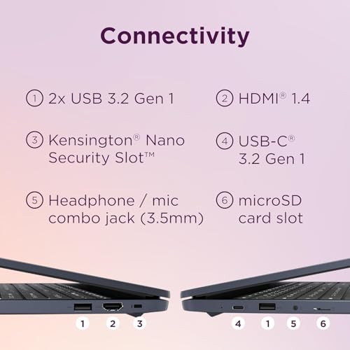 Lenovo IdeaPad 3i Chromebook (15.6" FHD, Intel Celeron N4500, 8GB RAM, 128GB Storage (64GB eMMC + 64GB IST SD Card)), Home and Student Laptop, Webcam,10-Hr Long-Battery Life, Chrome OS, Abyss Blue